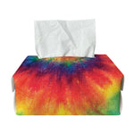Spiral Tie Dye Print Rectangle Tissue Box Cover