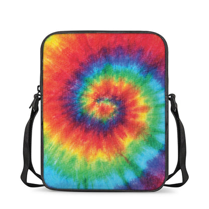Spiral Tie Dye Print Rectangular Crossbody Bag