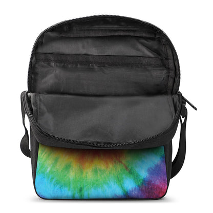 Spiral Tie Dye Print Rectangular Crossbody Bag