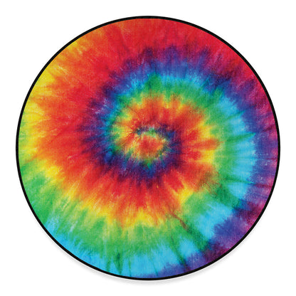 Spiral Tie Dye Print Round Floor Mat