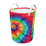 Spiral Tie Dye Print Round Laundry Basket