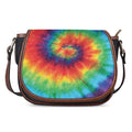 Spiral Tie Dye Print Saddle Bag