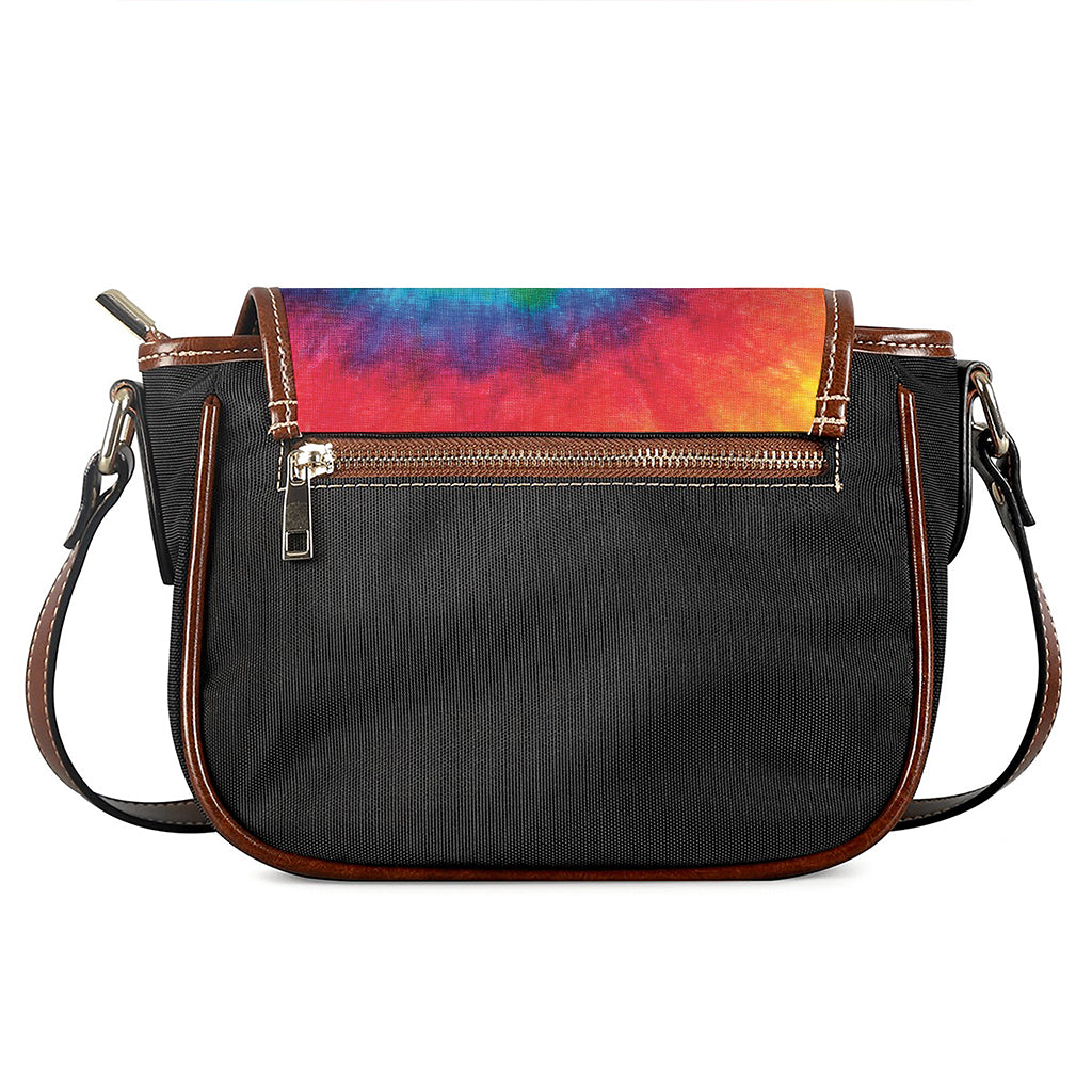 Spiral Tie Dye Print Saddle Bag