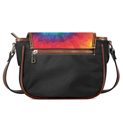 Spiral Tie Dye Print Saddle Bag