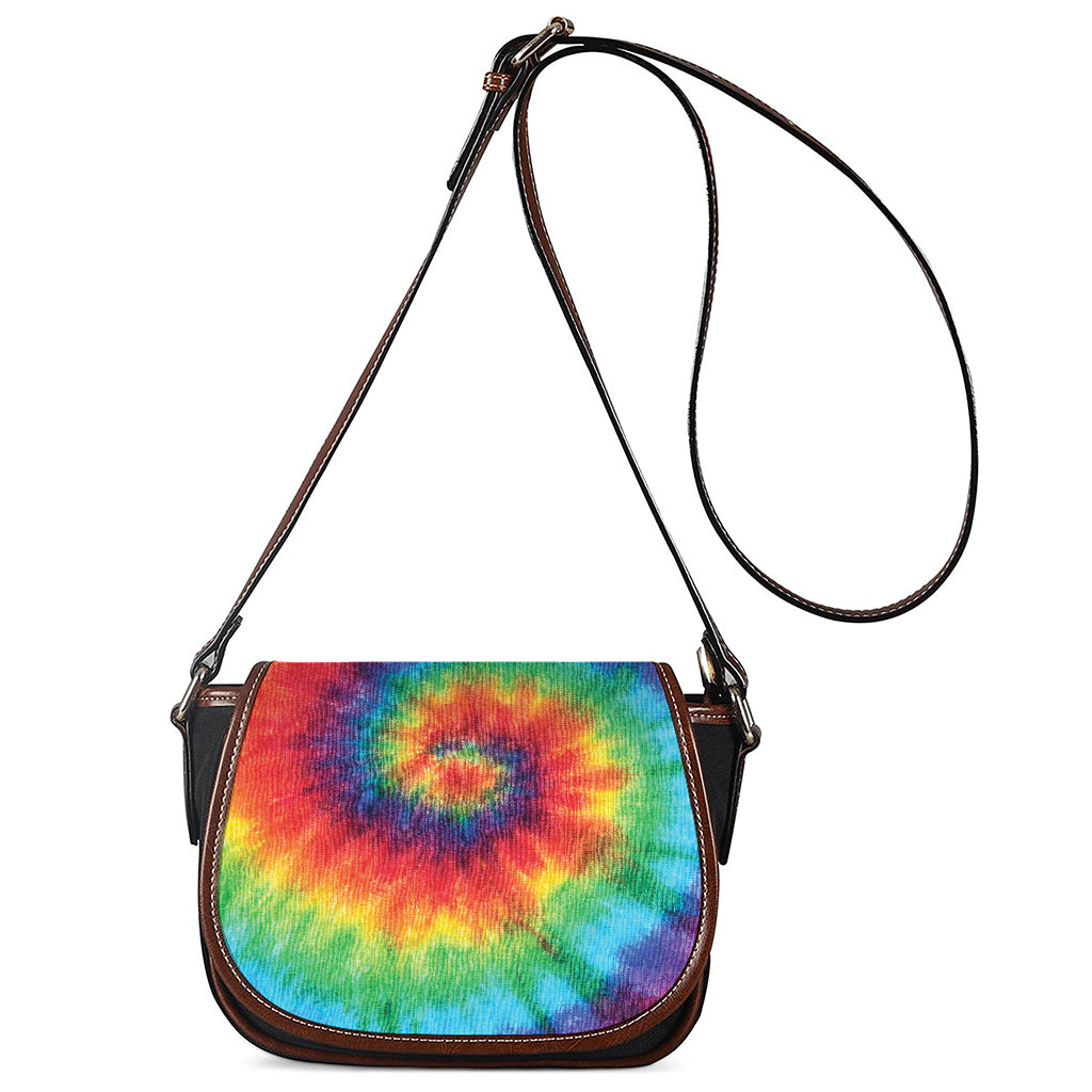 Spiral Tie Dye Print Saddle Bag