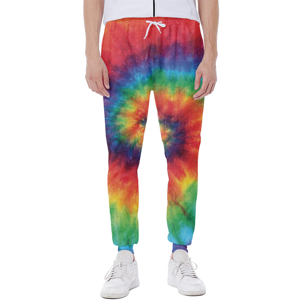 Spiral Tie Dye Print Scuba Joggers