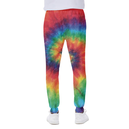 Spiral Tie Dye Print Scuba Joggers