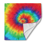 Spiral Tie Dye Print Silk Bandana