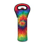 Spiral Tie Dye Print Single Neoprene Wine Tote