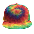 Spiral Tie Dye Print Snapback Cap