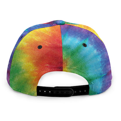 Spiral Tie Dye Print Snapback Cap