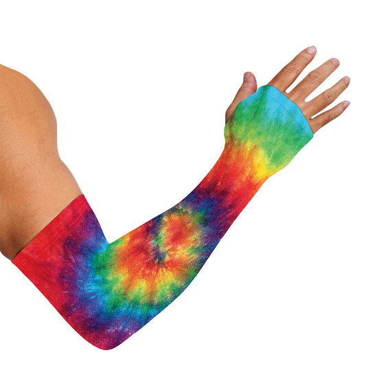 Spiral Tie Dye Print Sun Protection Arm Sleeves