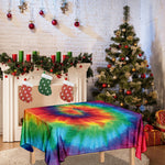 Spiral Tie Dye Print Tablecloth