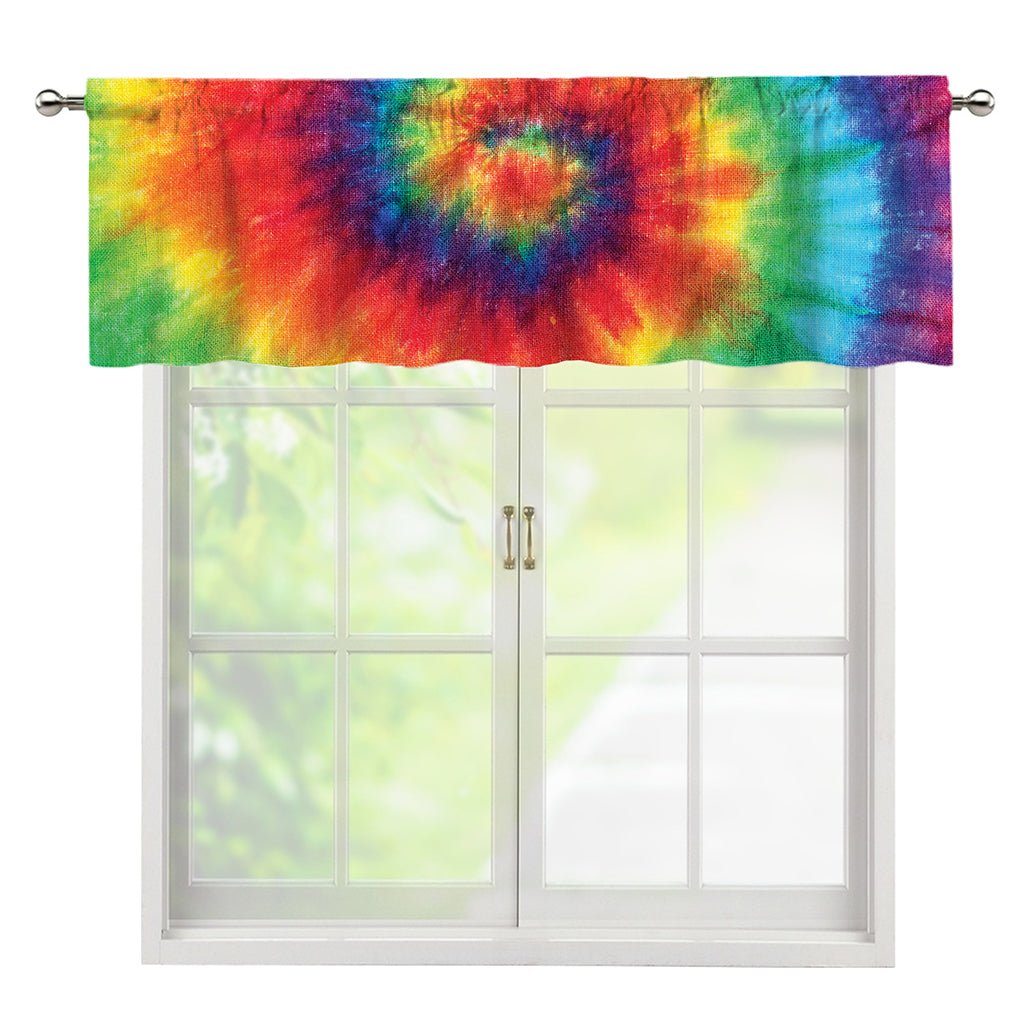 Spiral Tie Dye Print Window Valance
