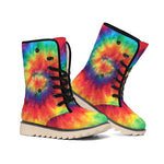 Spiral Tie Dye Print Winter Boots