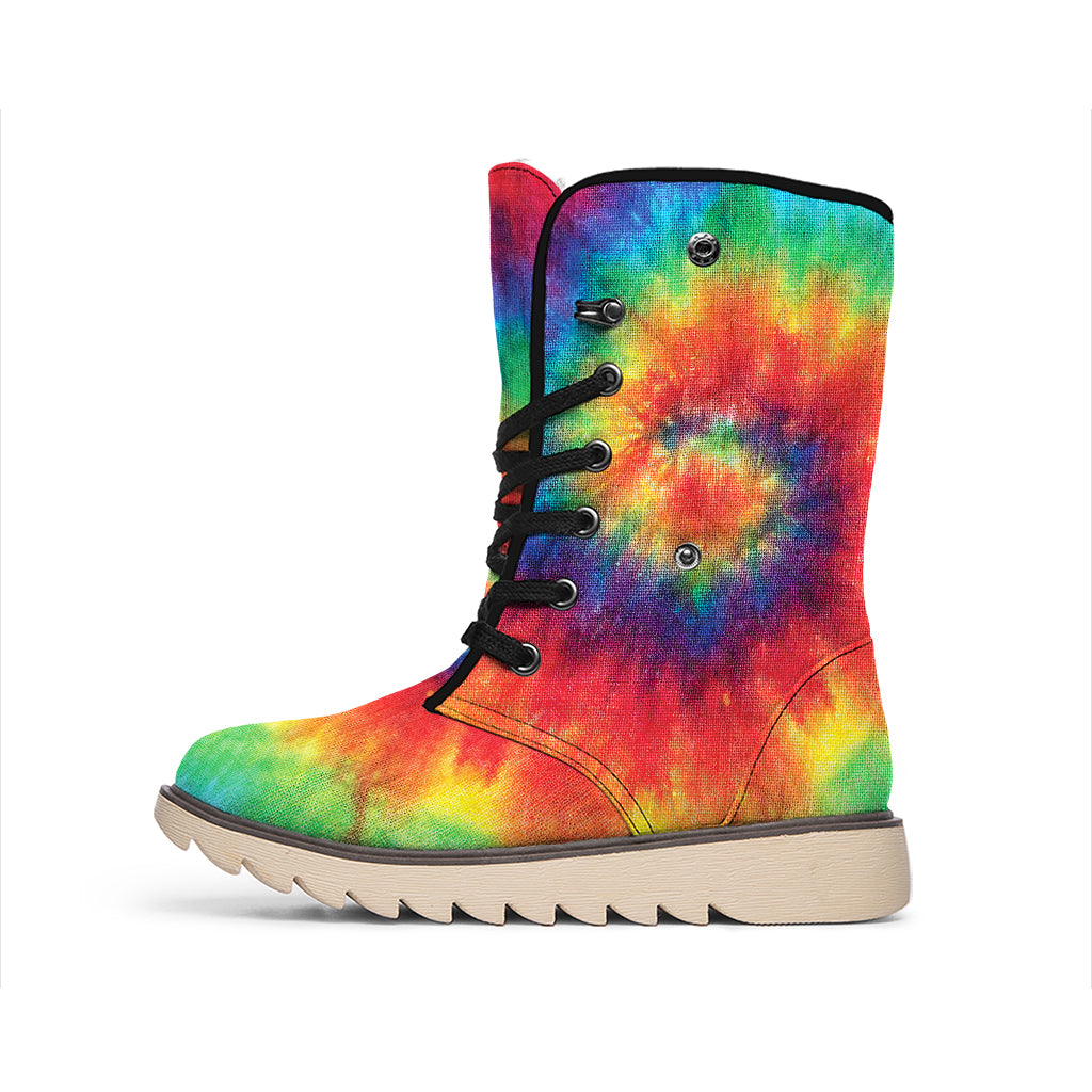 Spiral Tie Dye Print Winter Boots