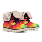 Spiral Tie Dye Print Winter Boots