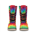 Spiral Tie Dye Print Winter Boots