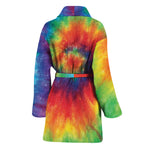 Spiral Tie Dye Print Women's Bathrobe