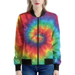 Spiral Tie Dye Print Women's Bomber Jacket