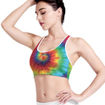 Spiral Tie Dye Print Women's Sports Bra