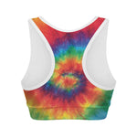 Spiral Tie Dye Print Women's Sports Bra