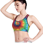 Spiral Tie Dye Print Women's Sports Bra