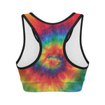 Spiral Tie Dye Print Women's Sports Bra