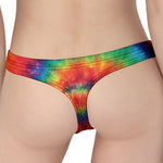 Spiral Tie Dye Print Women's Thong