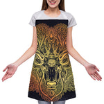 Spiritual Deer Mandala Print Adjustable Apron