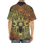 Spiritual Deer Mandala Print Aloha Shirt
