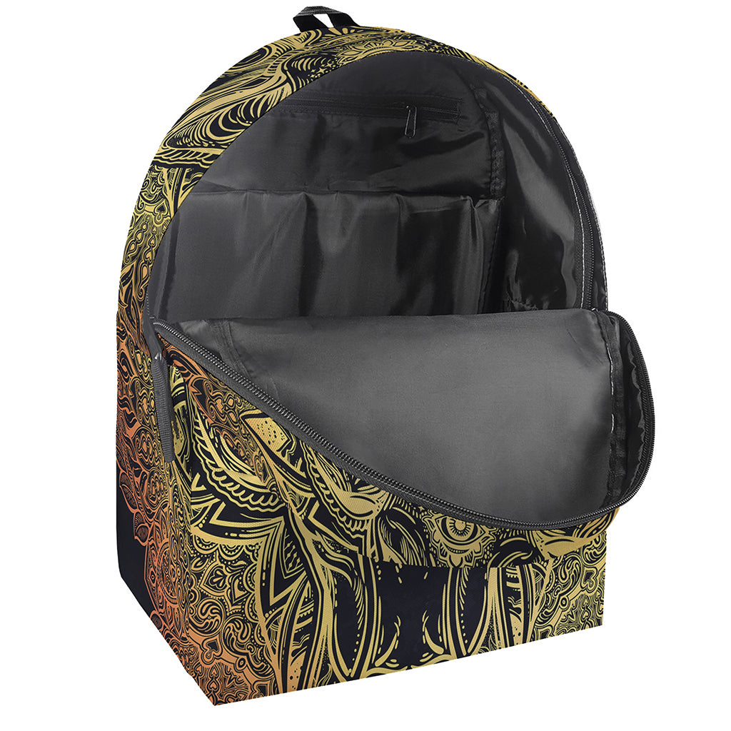 Spiritual Deer Mandala Print Backpack