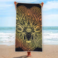 Spiritual Deer Mandala Print Beach Towel