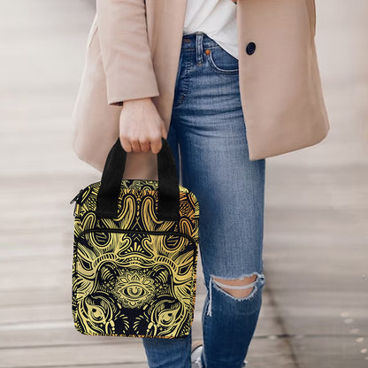 Spiritual Deer Mandala Print Bible Tote Bag