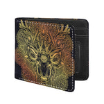 Spiritual Deer Mandala Print Bifold Wallet
