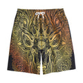 Spiritual Deer Mandala Print Cotton Shorts