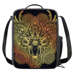 Spiritual Deer Mandala Print Crossbody Lunch Bag