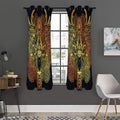 Spiritual Deer Mandala Print Grommet Curtain Panels