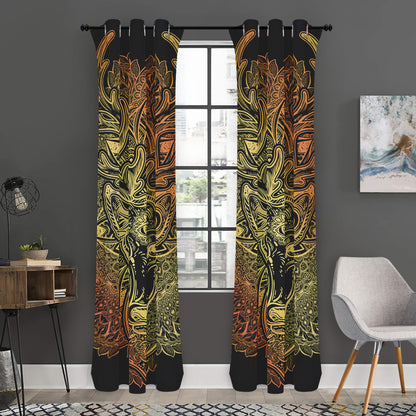 Spiritual Deer Mandala Print Curtain