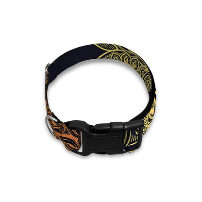 Spiritual Deer Mandala Print Dog Collar
