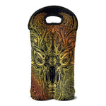 Spiritual Deer Mandala Print Double Neoprene Wine Tote