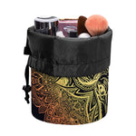 Spiritual Deer Mandala Print Drawstring Makeup Bag