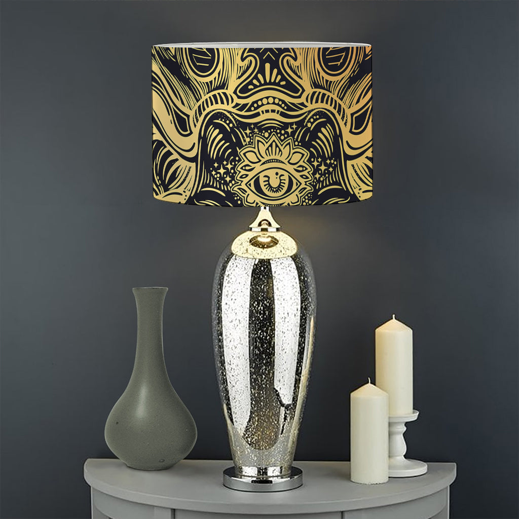Spiritual Deer Mandala Print Drum Lamp Shade