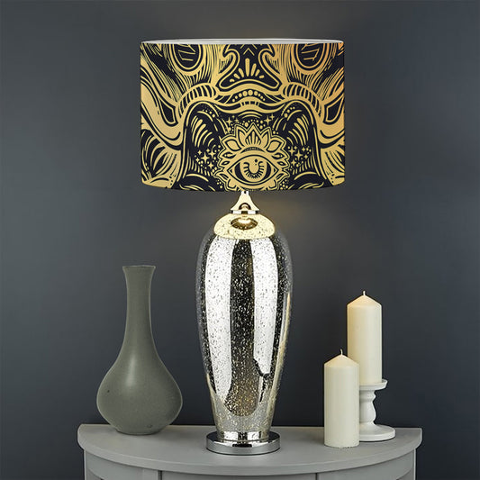 Spiritual Deer Mandala Print Drum Lamp Shade
