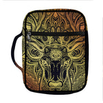 Spiritual Deer Mandala Print Front Pocket Bible Bag