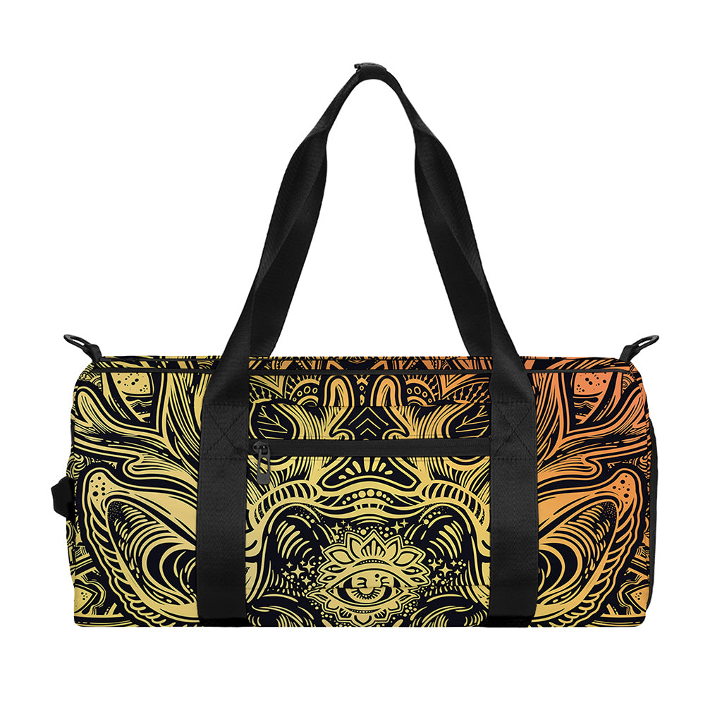 Spiritual Deer Mandala Print Gym Bag