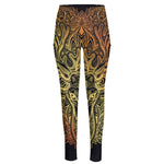 Spiritual Deer Mandala Print High-Waisted Pocket Leggings