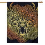 Spiritual Deer Mandala Print House Flag