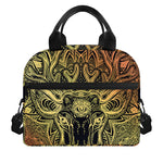 Spiritual Deer Mandala Print Insulated Lunch Bag