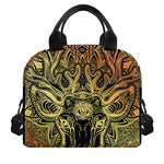 Spiritual Deer Mandala Print Insulated Lunch Bag